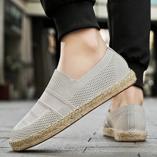 Woven Beige Vacation with Design Espadrilles Men's –