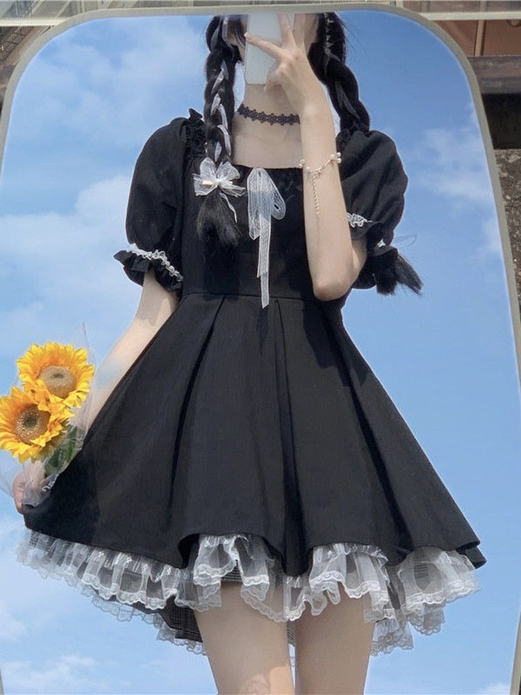 Gothic Black Sweet Dress