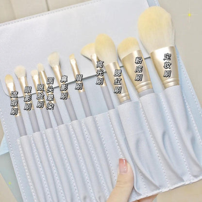 Full Set Of 10 Soft Makeup Brushes MK Kawaii Store