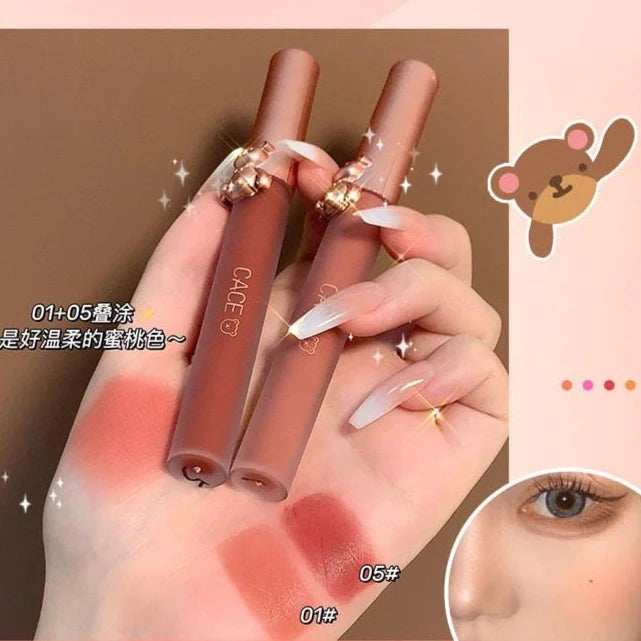 Cute Bear Velvet Lipstick MK Kawaii Store