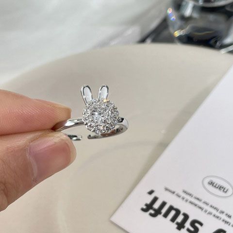 Cute Rotatable Bunny Ring MK18967