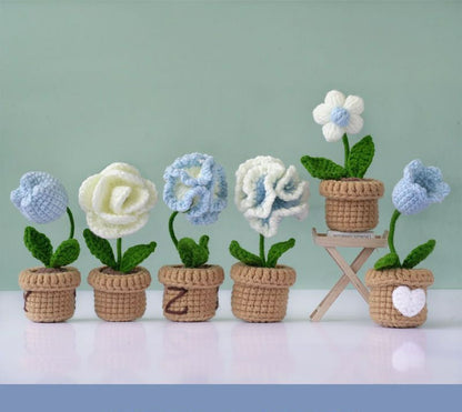 DIY Mini Woolen Flower Tulip Bouquets Potted MK Kawaii Store