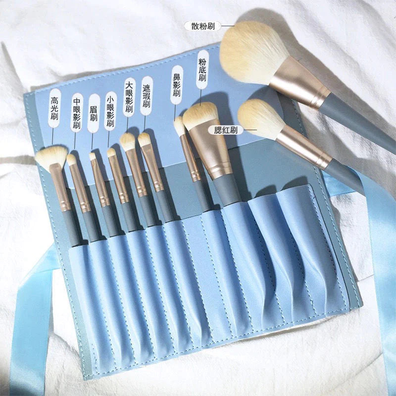 Full Set Of 10 Soft Makeup Brushes MK Kawaii Store