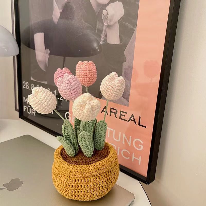 DIY knitted tulip pot decoration MK18502 MK Kawaii Store