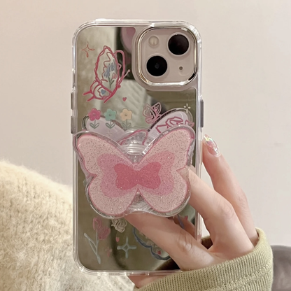 Cute Butterfly Mirror Phone Case - Kimi-MK18893 Kimi