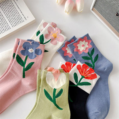 Flowers Candy Color Socks MK18879 Susan