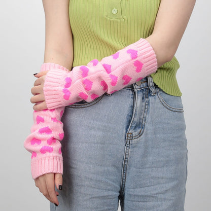 Pink Heart Arm Warmers - Cupcake MK Kawaii Store