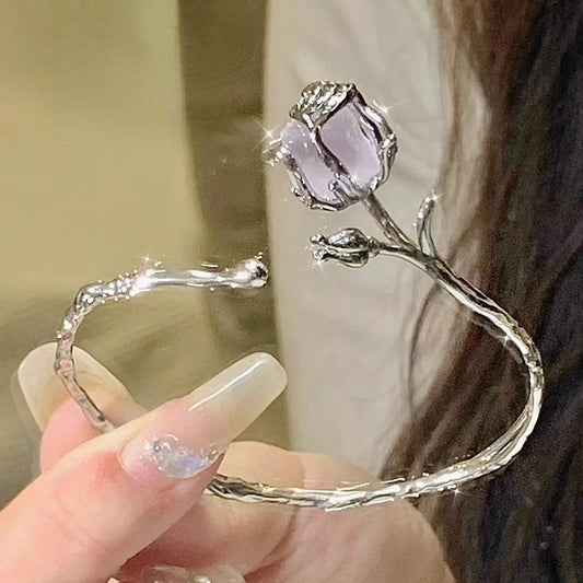 Stone Rose Adjustable Bracelet - Heartzcore