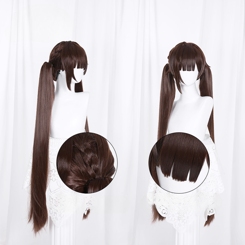 Honkai Star Rail Sushang Brown Twin Tails Cosplay Wig ON798 KawaiiMoriStore