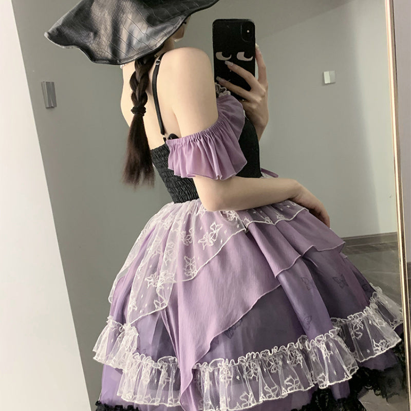 Emma Witchy Black and Purple Perfect Cute ON808 Cospicky