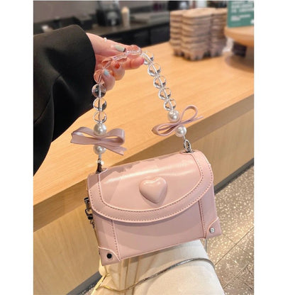 【Pre-sale for 7 Days】Pink Heart Pearl Purse - Kimi Kimi