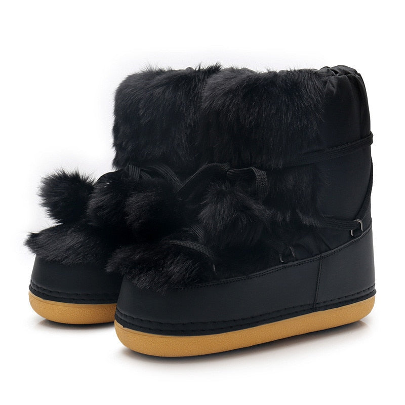 Women Winter  Fluffy Snow Boots - Heartzcore MK Kawaii Store