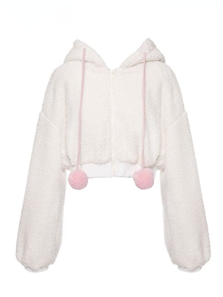 Bunny Hooded Top + Cute Bunny Mini Skirt - Heartzcore MK Kawaii Store