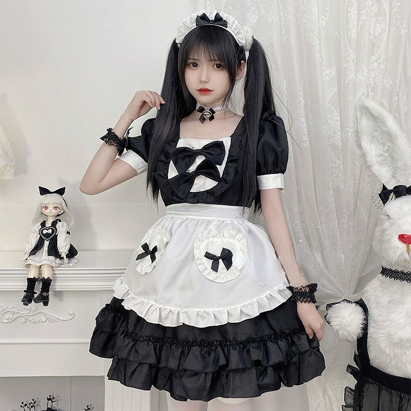 2 Colors Sweet Bows Maid Dress ON645 MK Kawaii Store