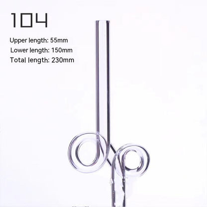 Love Shaped Glass Straw W382 MK Kawaii Store