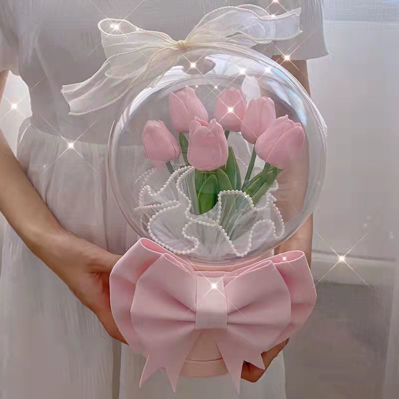 DIY Tulip Bubble LED Flower Bouquet MK18585 MK Kawaii Store
