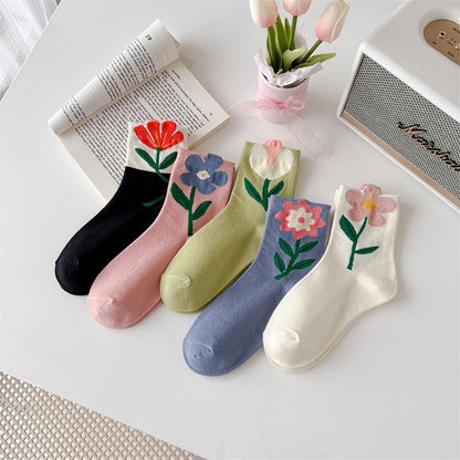 Flowers Candy Color Socks MK18879 Susan