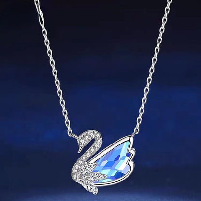 Crystal Bling Swan Necklace Susan