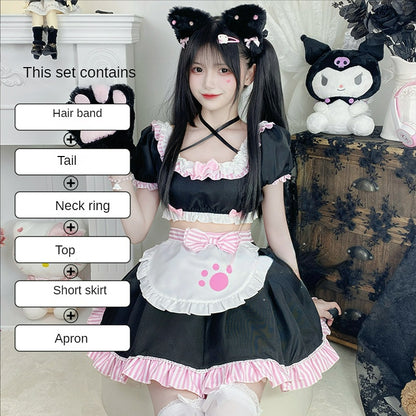 Lovely Sweet Girl Pink Cat Girl Maid Dress ON649 MK Kawaii Store