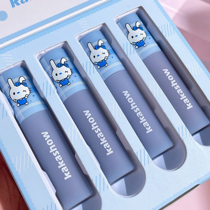 4 Pcs Cute Bunny Mirror Liquid Lipstick Set Susan