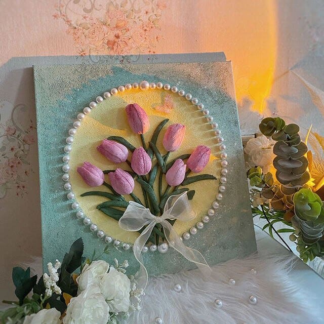 3D DIY Tulip Pearl Painting Decoration