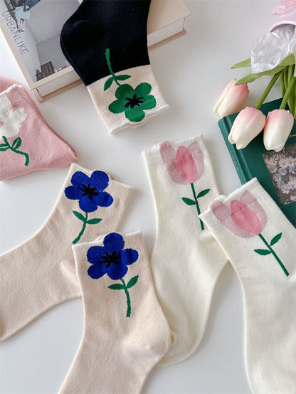 Flowers Candy Color Socks MK18879 Susan