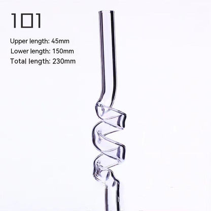 Love Shaped Glass Straw W382 MK Kawaii Store