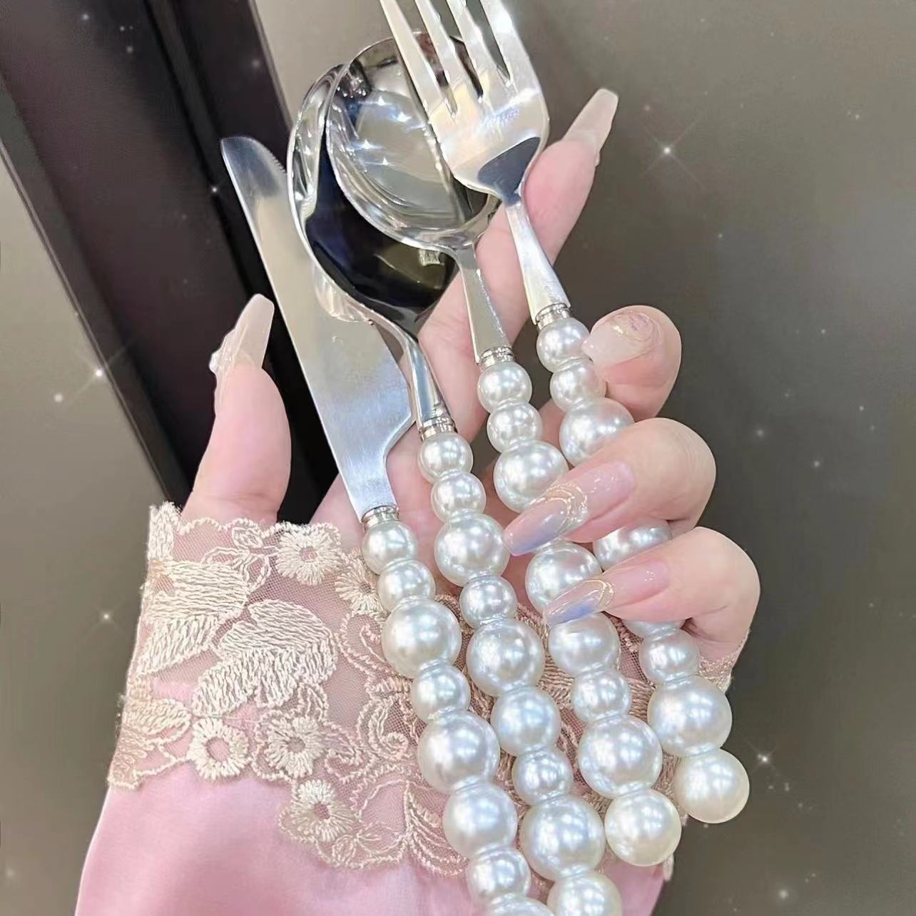 Pearl Handle Cutlery Susan