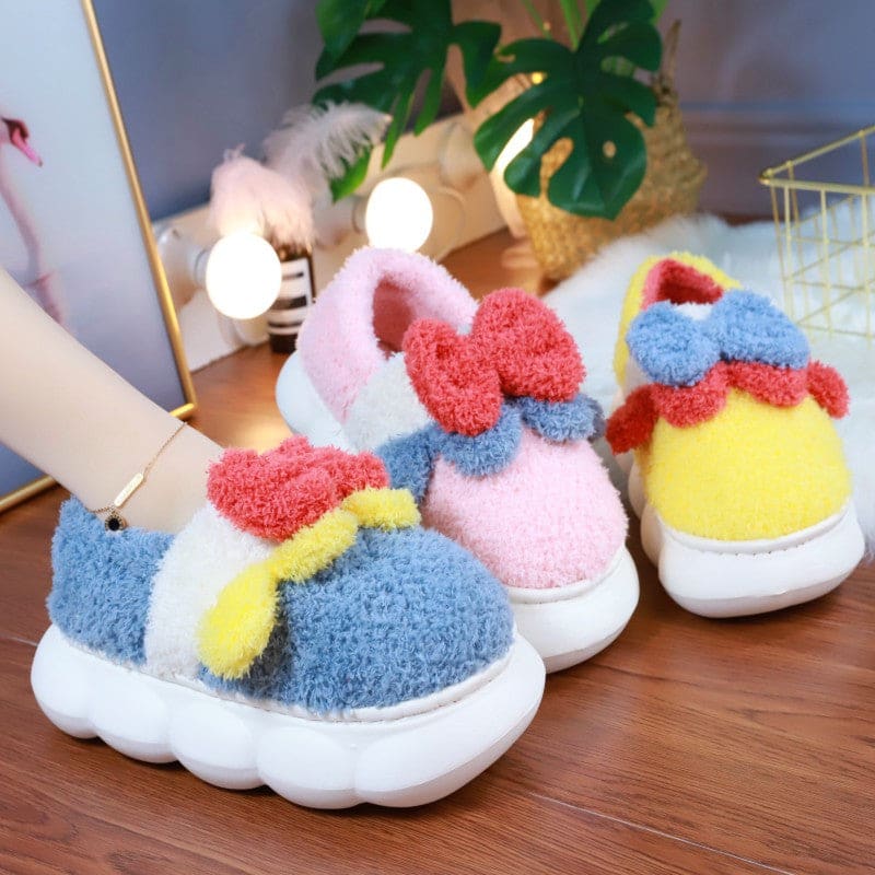 Kawaii Pastel Colors Cute Bow Slippers ON889