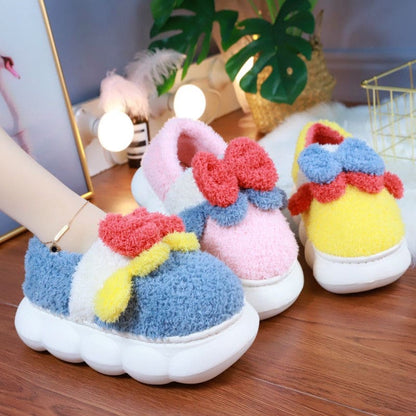 Kawaii Pastel Colors Cute Bow Slippers ON889 MK Kawaii Store