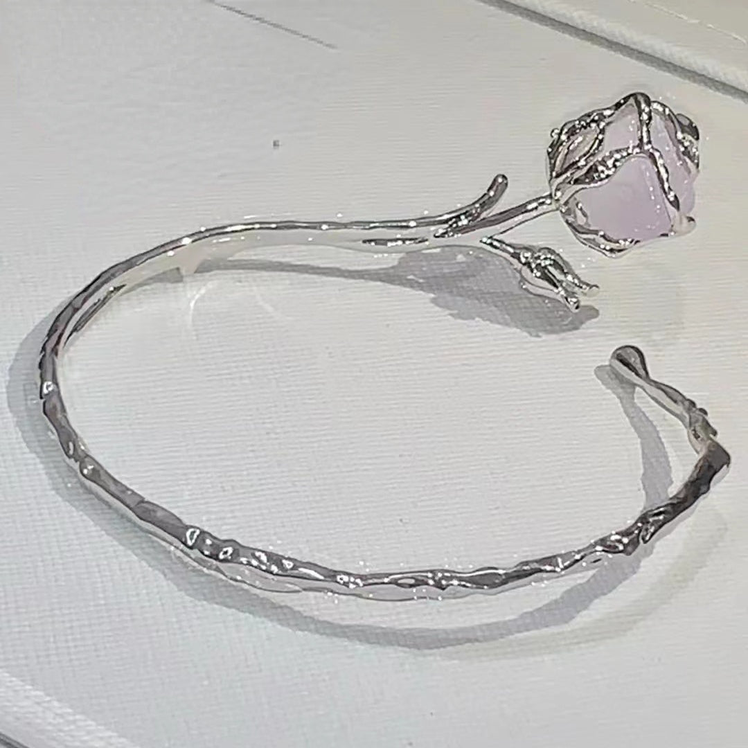 Stone Rose Adjustable Bracelet - Heartzcore Heartzcore