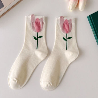 Flowers Candy Color Socks MK18879 Susan