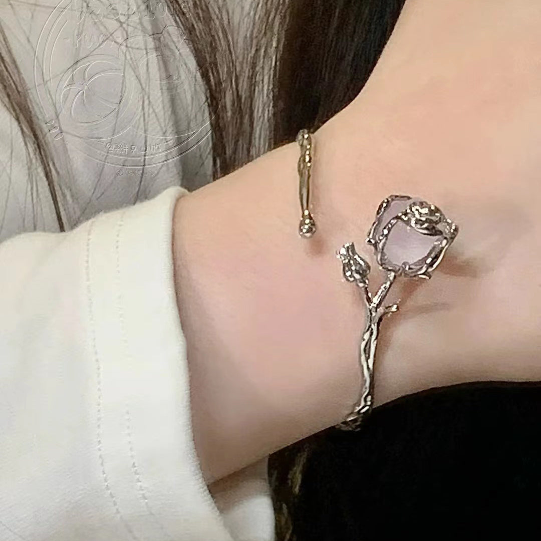 Stone Rose Adjustable Bracelet - Heartzcore