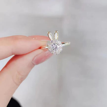 Cute Rotatable Bunny Ring MK18967 MK Kawaii Store