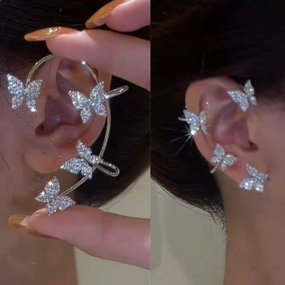 Blingbling Fairy Butterfly Ear Hanging Ear Clip No Pierced Earrings EG18228 MK Kawaii Store