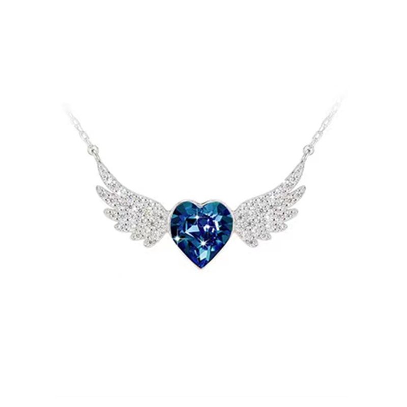 Guarding Angel Wings Hearts Necklace Susan