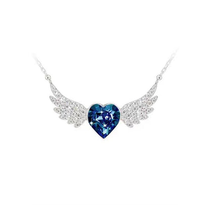 Guarding Angel Wings Hearts Necklace Susan