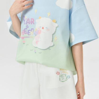 Cute Spring White Bear Shorts MK19174 KawaiiMoriStore