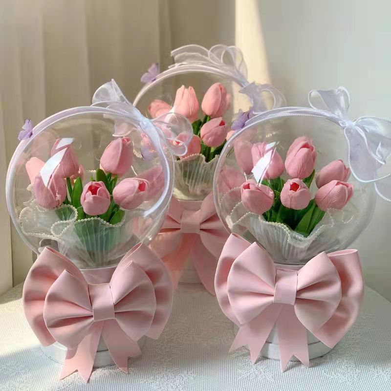 DIY Tulip Bubble LED Flower Bouquet MK18585 MK Kawaii Store