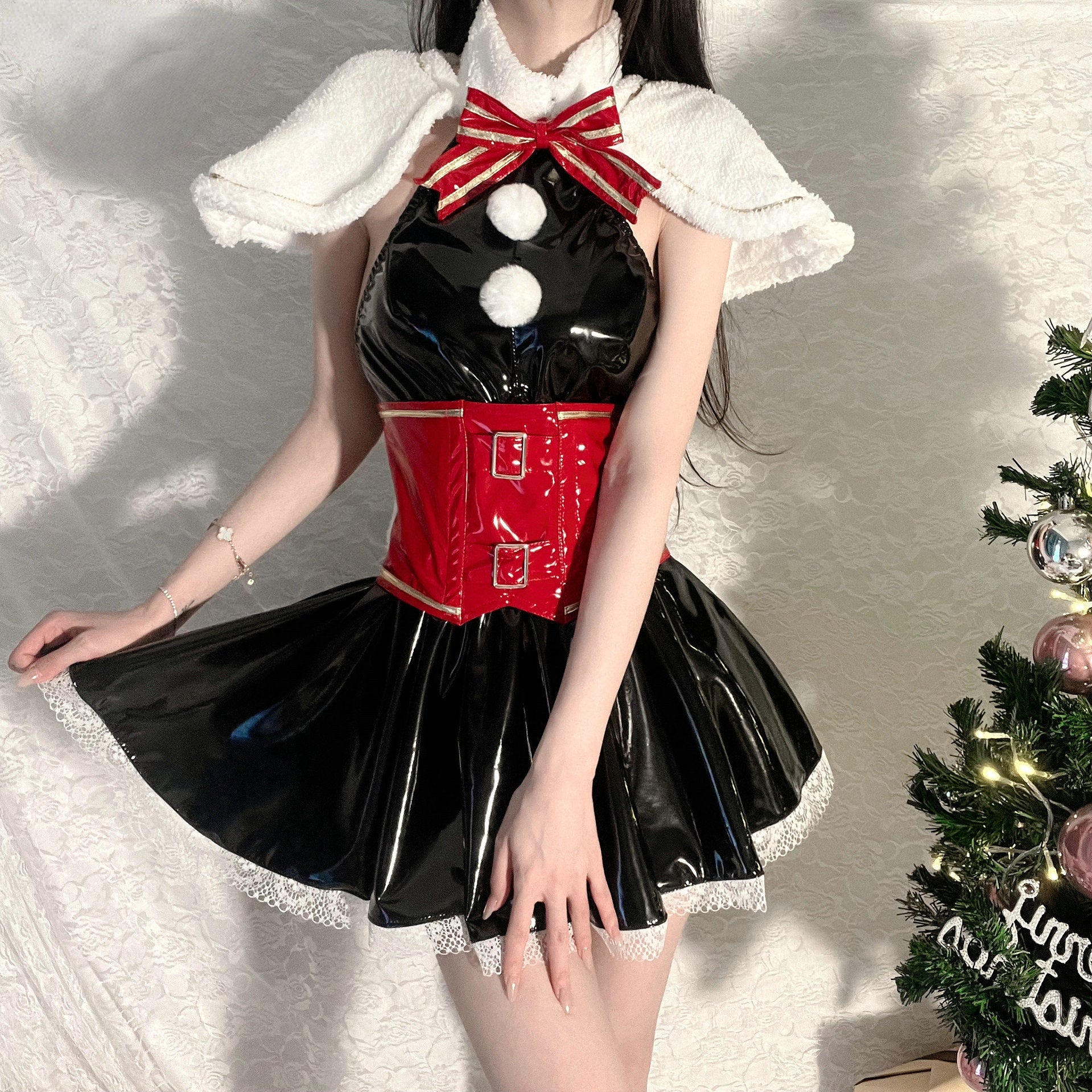 Rabbit Ear Leather Cosplay Dress Susan