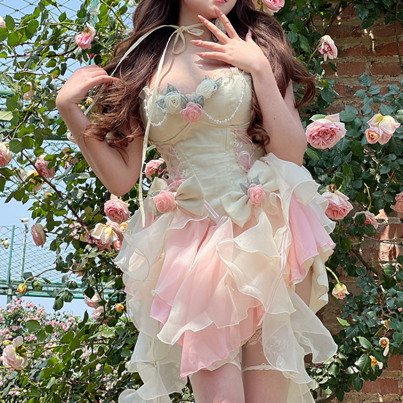 Sweet and Sexy Mature Pastel Princess Lolita Dress ON833 KawaiiMoriStore