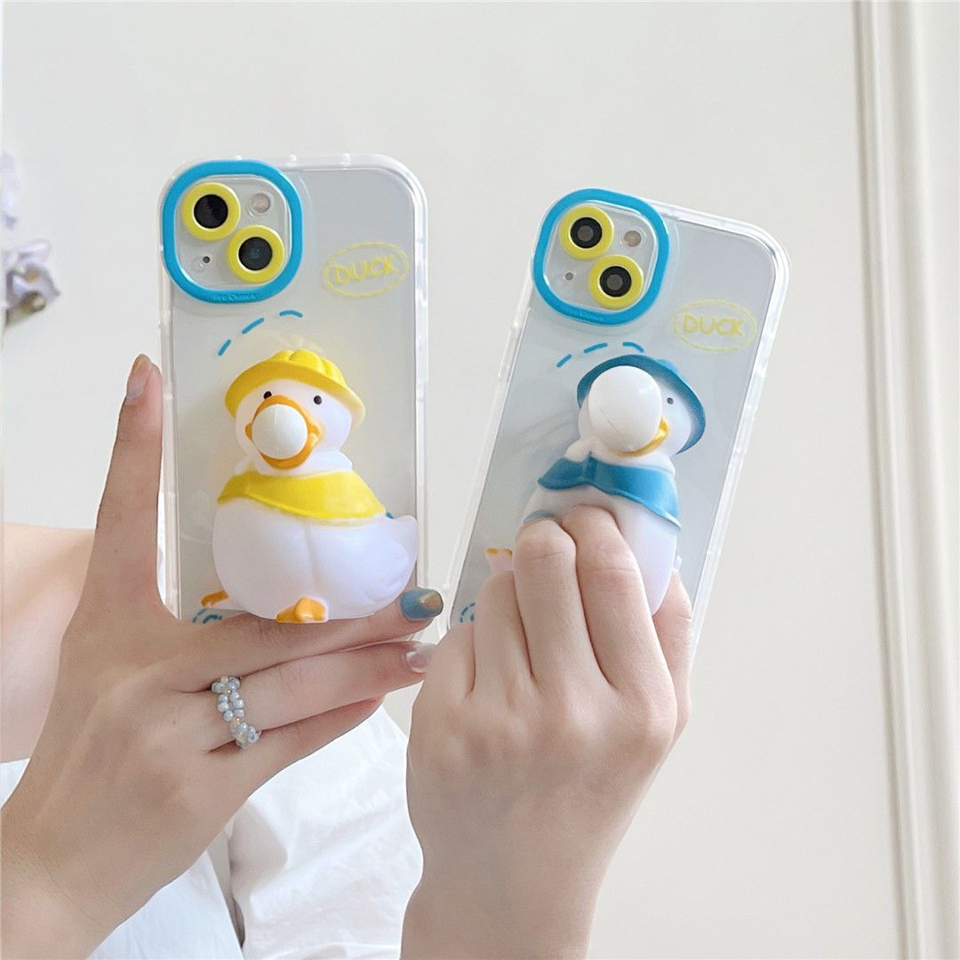 Cute Decompression Duckling Phone Case