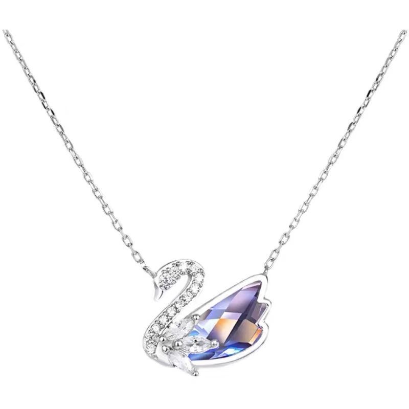 Crystal Bling Swan Necklace Susan