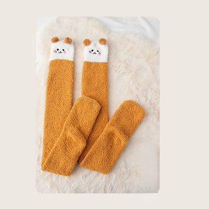 Fluffy Friends Animal Winter Long Socks MK18626 Susan