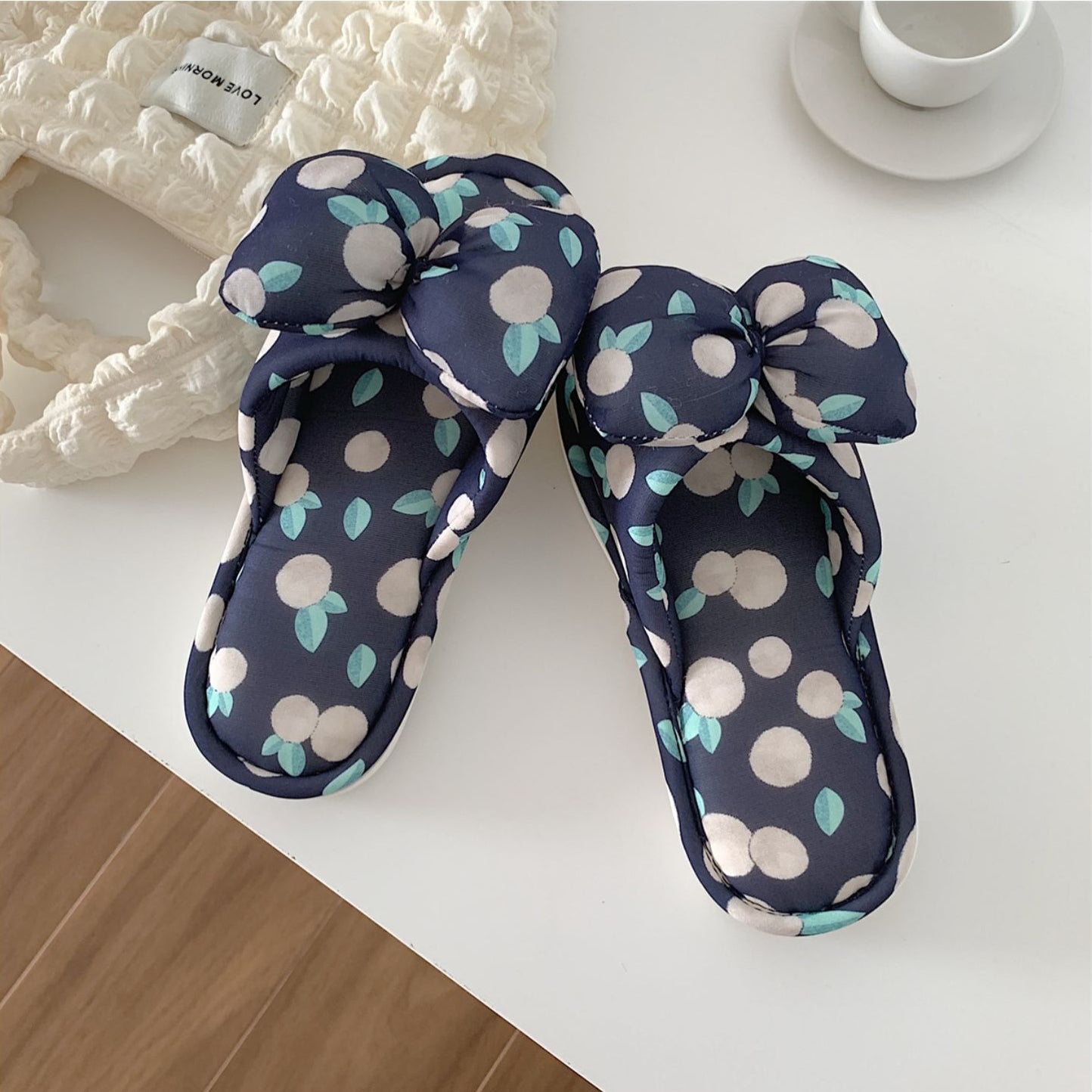 Cute Bow Soft Bottom Slippers Susan