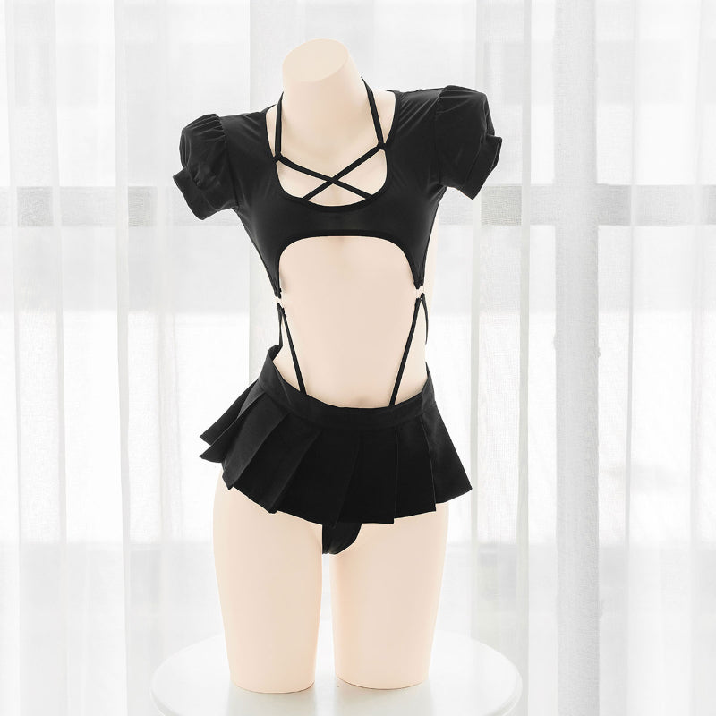 Gray and Black Pretty Sexy Outfit ON840 KawaiiMoriStore