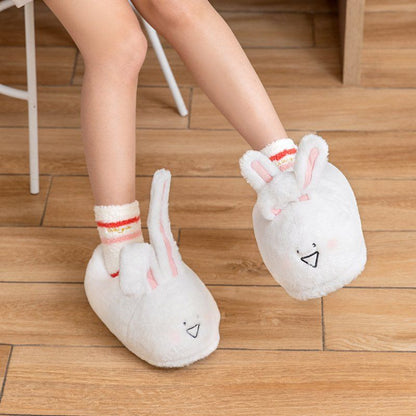 Long Ear Bunny Fluffy Slippers - Kimi MK Kawaii Store