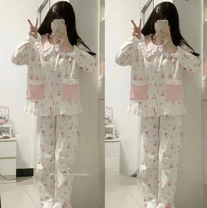 Cute Pink White Bunny Pajama - Kimi Kimi