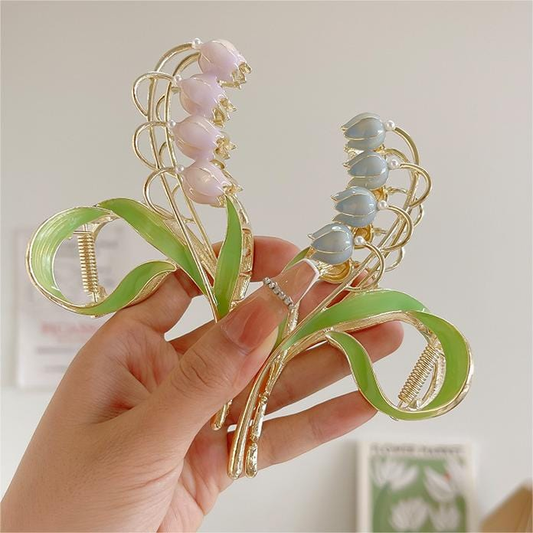 Lily of The Valley Mental Flower Hair Clip MK18668 Susan