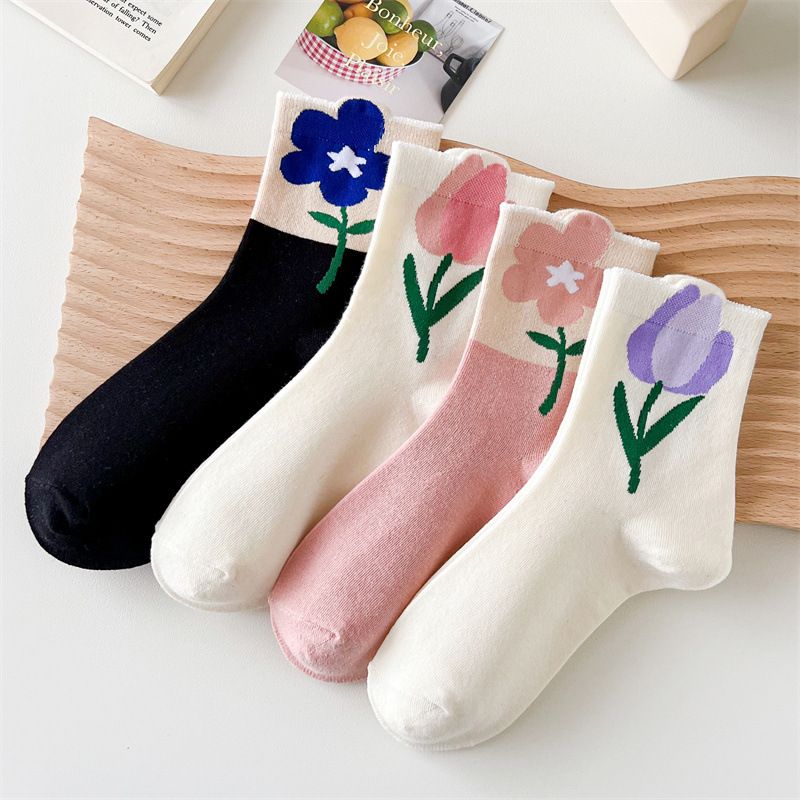 Flowers Candy Color Socks MK18879 Susan